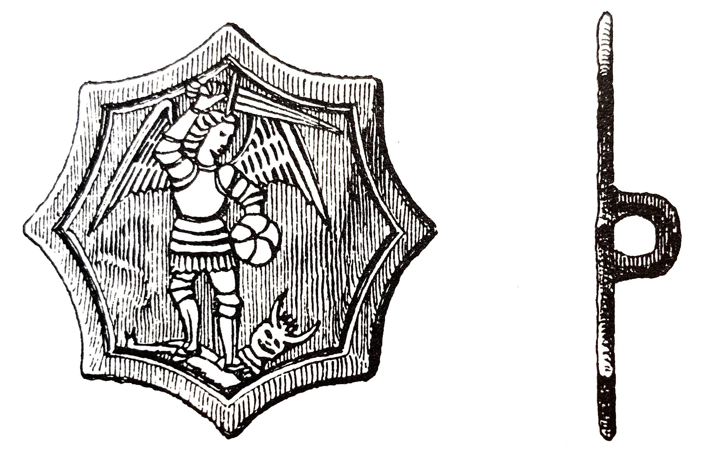 Bouton de Pèlerin, milieu du XVe siècle
